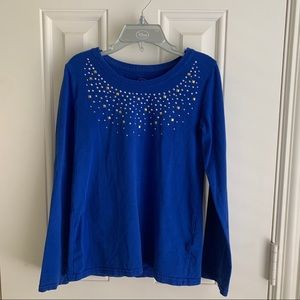 Girls royal blue stud T-shirts Size M 7/8